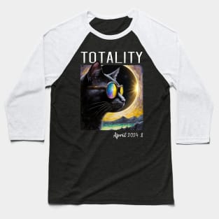 Total Solar Eclipse April 8, 2024 - Cool Cat Baseball T-Shirt